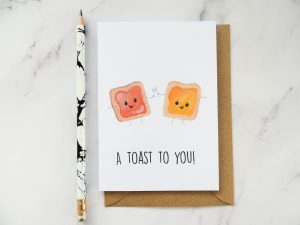 A Toast to You Karte mit Umschlag