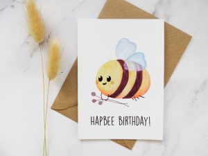 HapBee Birthday Karte mit Umschlag